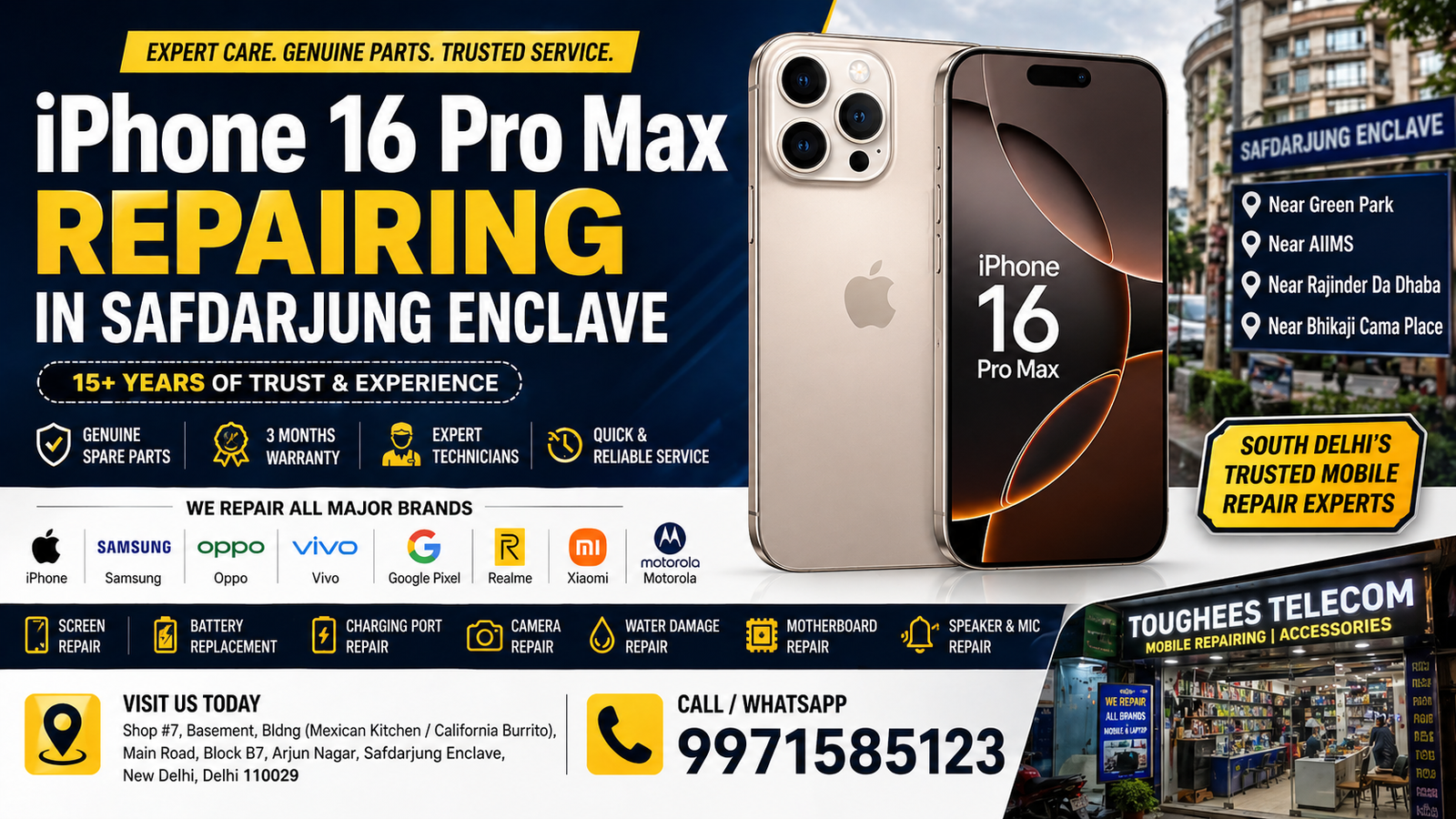 iPhone 16 Pro Max repairing in Safdarjung Enclave
