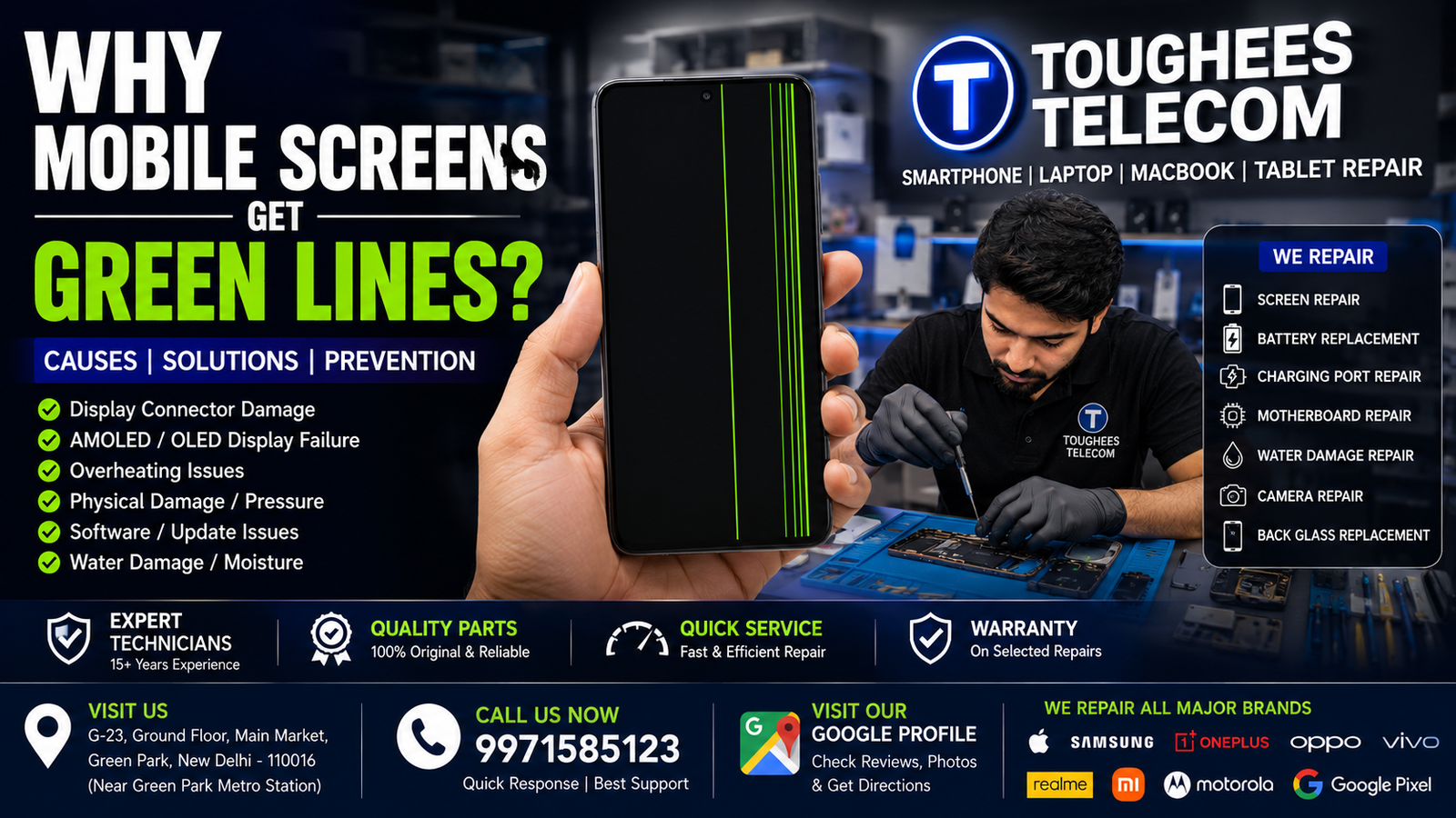 Why Mobile Screens Get Green Lines